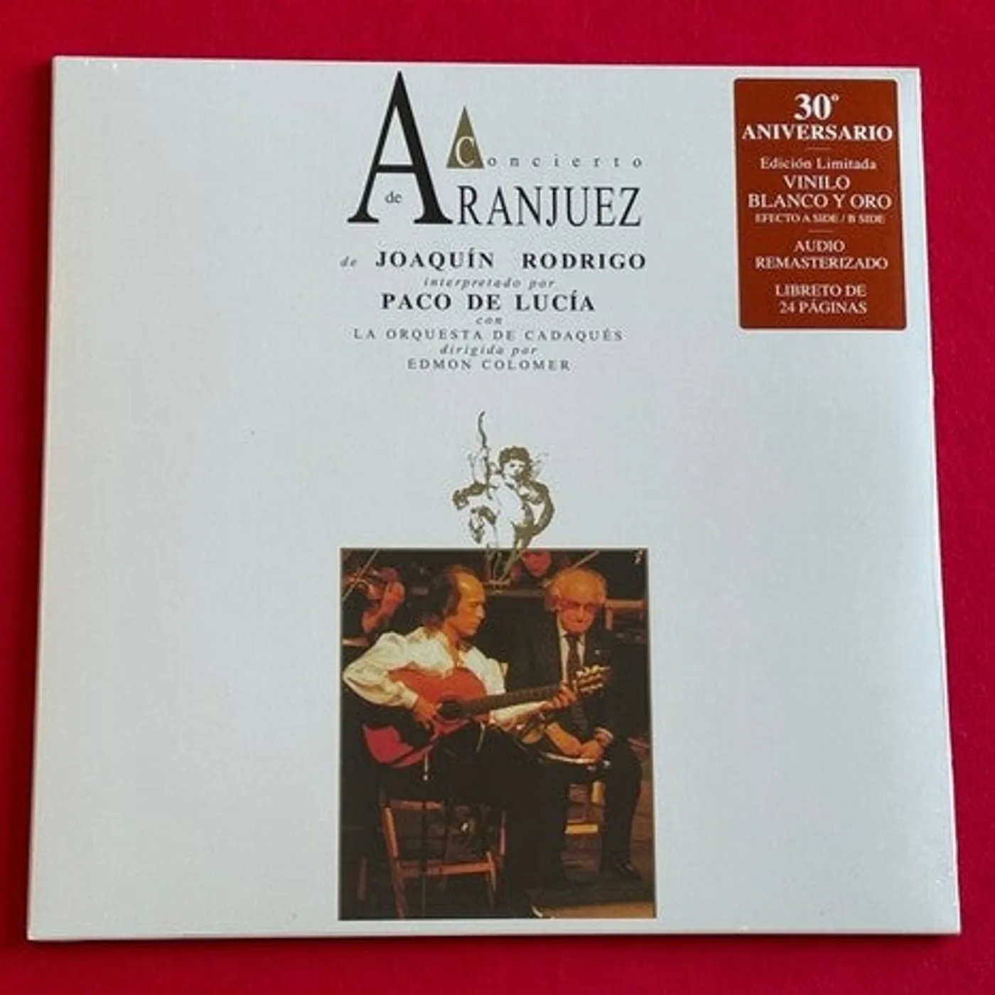 Paco De Lucia LP Vinyl - Concierto De Aranjuez - White & Gold Vinyl (Coloured Vinyl)