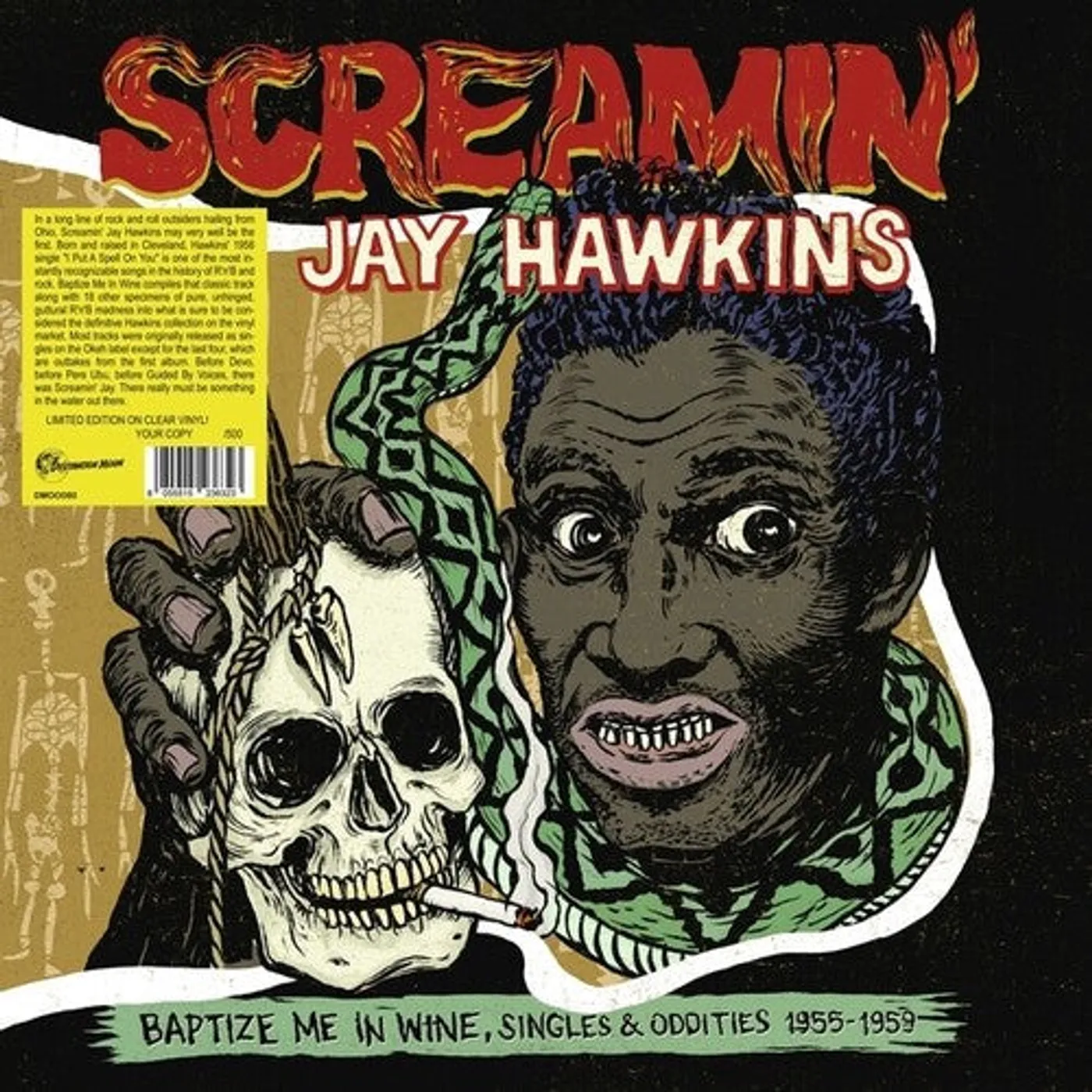 Screamin' Jay Hawkins LP Vinyl - Baptize Me In Wine Singles & Oddities 1955-1959