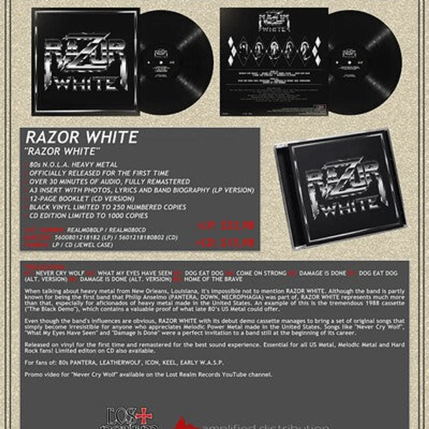 Razor White LP Vinyl - Razor White