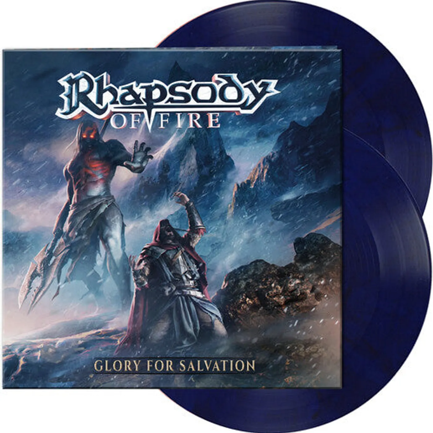 Rhapsody Of Fire LP Vinyl - Glory For Salvation - Midnight Blue (Blue) (Coloured Vinyl)
