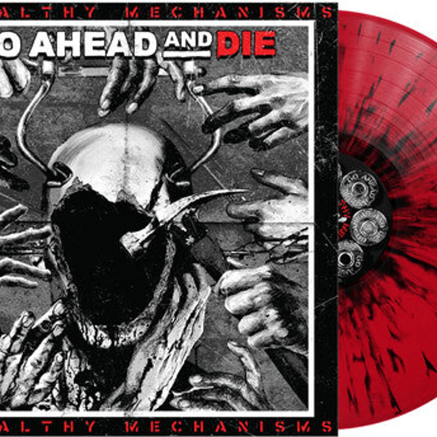 Go Ahead And Die LP Vinyl - Unhealthy Mechanisms - Red & Black Splatter (Blk)