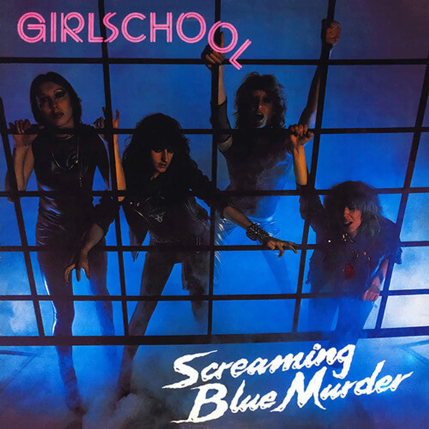 Girlschool LP Vinyl - Screaming Blue Murder - Marbled (Blue) (Coloured Vinyl)