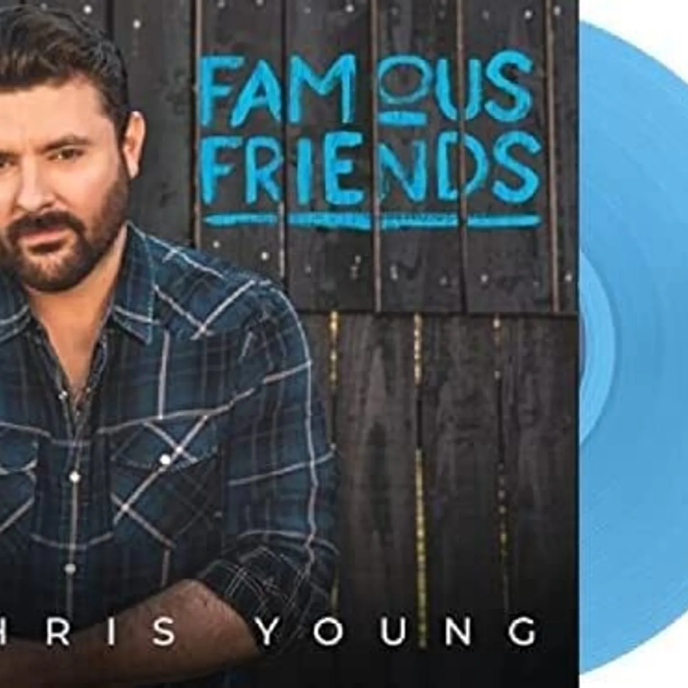 Chris Young LP Vinyl - Famous Friends (Aqu) (Blue) (Coloured Vinyl)