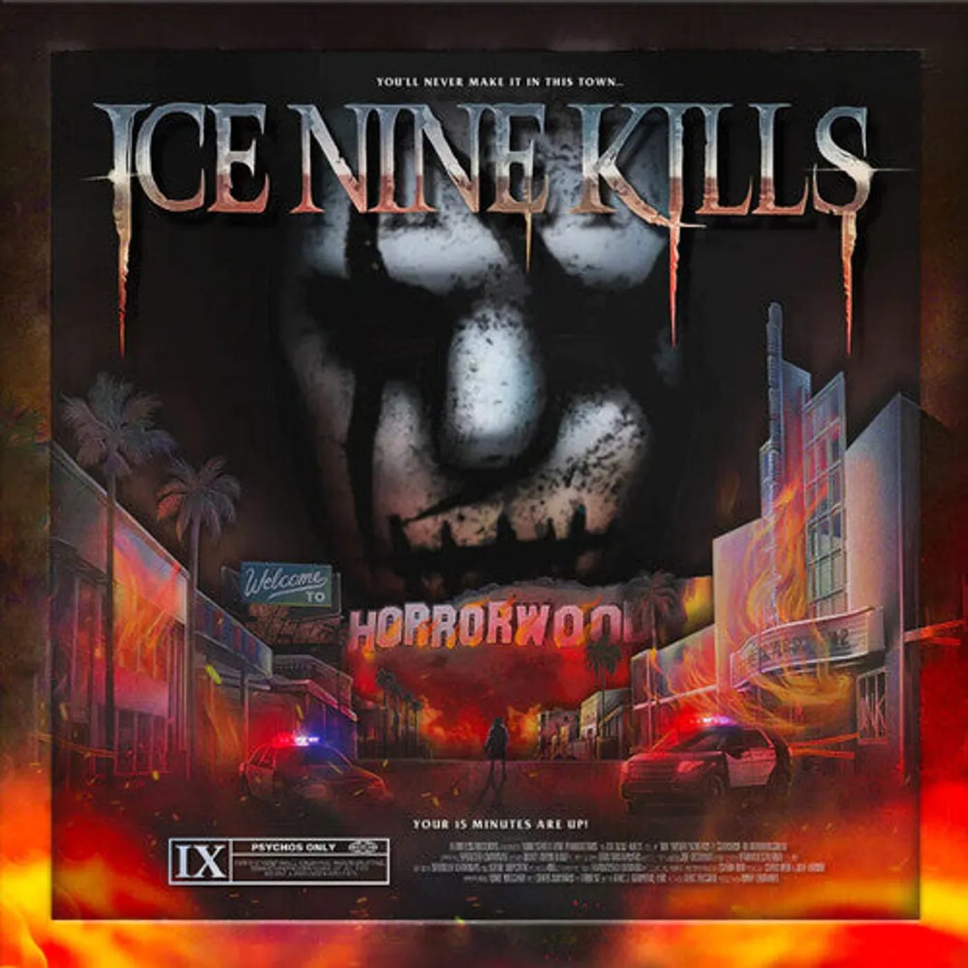 Ice Nine Kills LP Vinyl - Welcome To Horrorwood: Under Fire (Blue) (Coloured Vinyl)