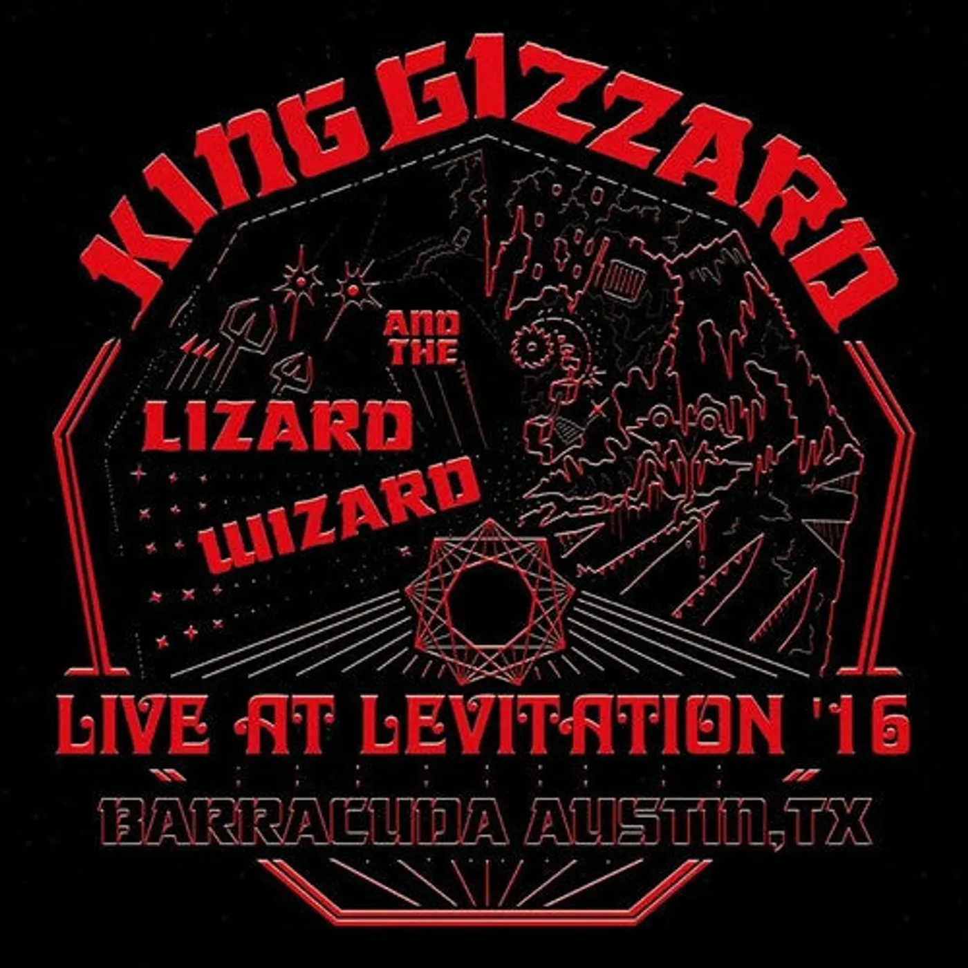 King Gizzard & The Lizard Wizard LP Vinyl - Live At Levitation '16 (Coloured Vinyl) (Red)