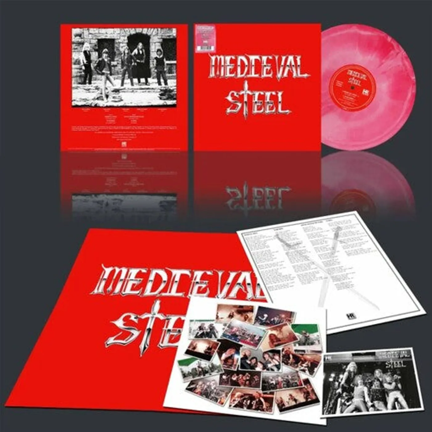 Medieval Steel LP Vinyl - Medieval Steel - Red / White Galaxy (Coloured Vinyl) (Reis)