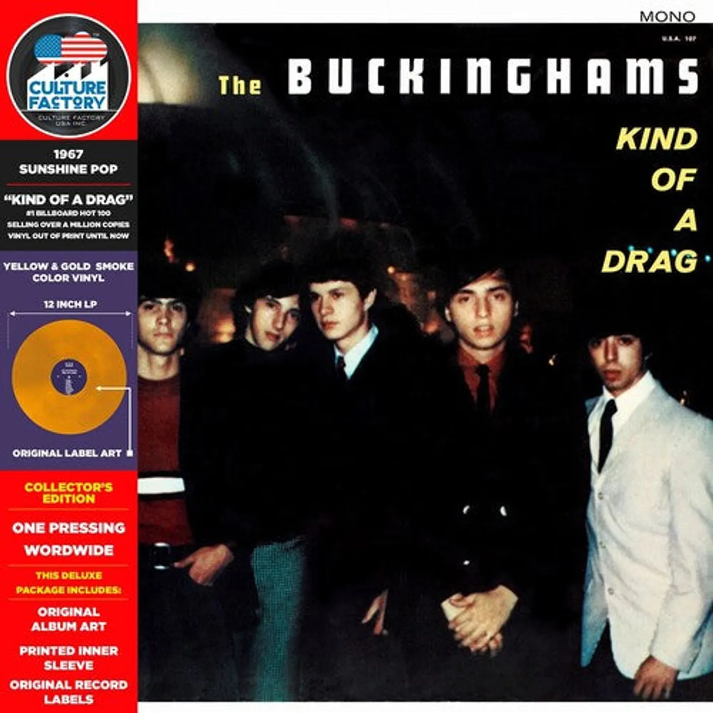 The Buckinghams LP Vinyl - Kind Of A Drag (Coloured Vinyl) (Gol) (Ylw)