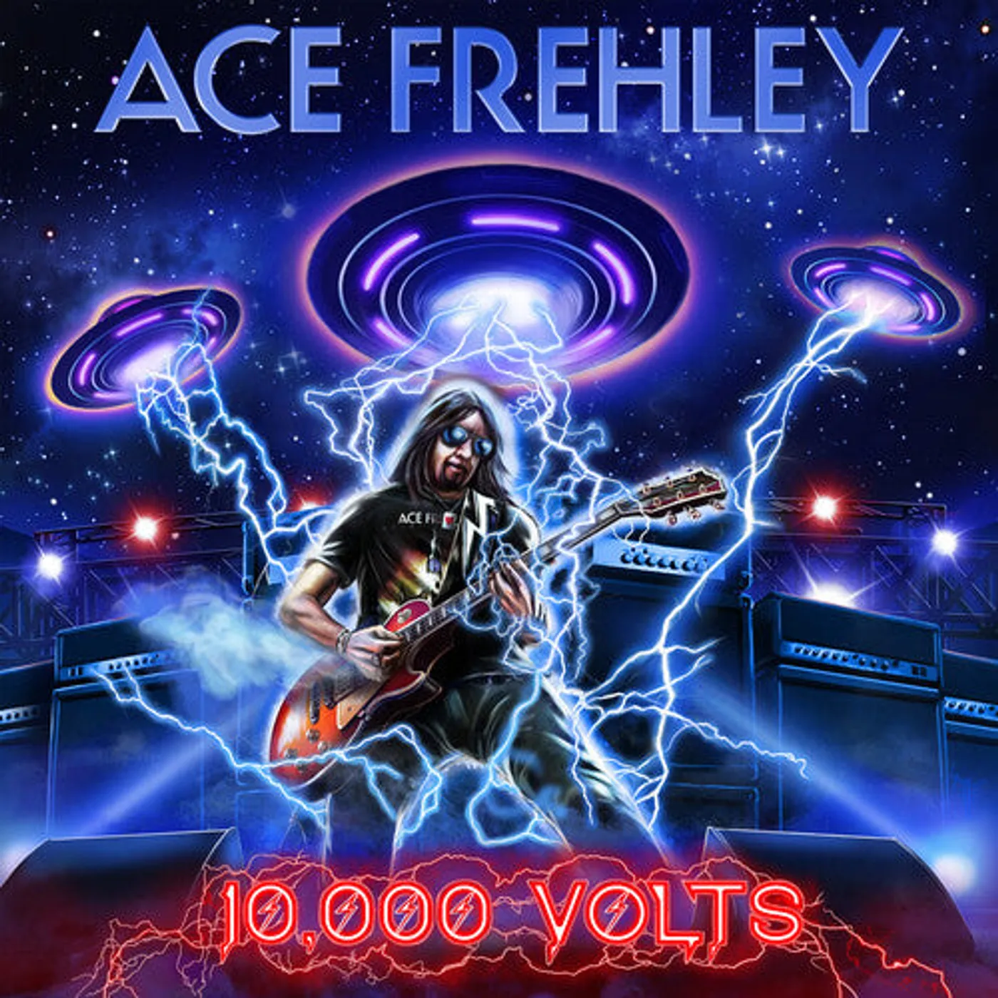 Ace Frehley LP Vinyl - 10000 Volts (Blue) (Coloured Vinyl) (Cvnl) (Red) (Slv)