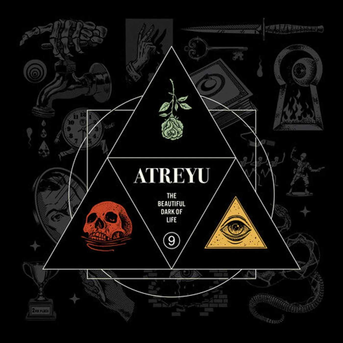 Atreyu LP Vinyl - Beautiful Dark Of Life - Red Teal & Yellow Swirl