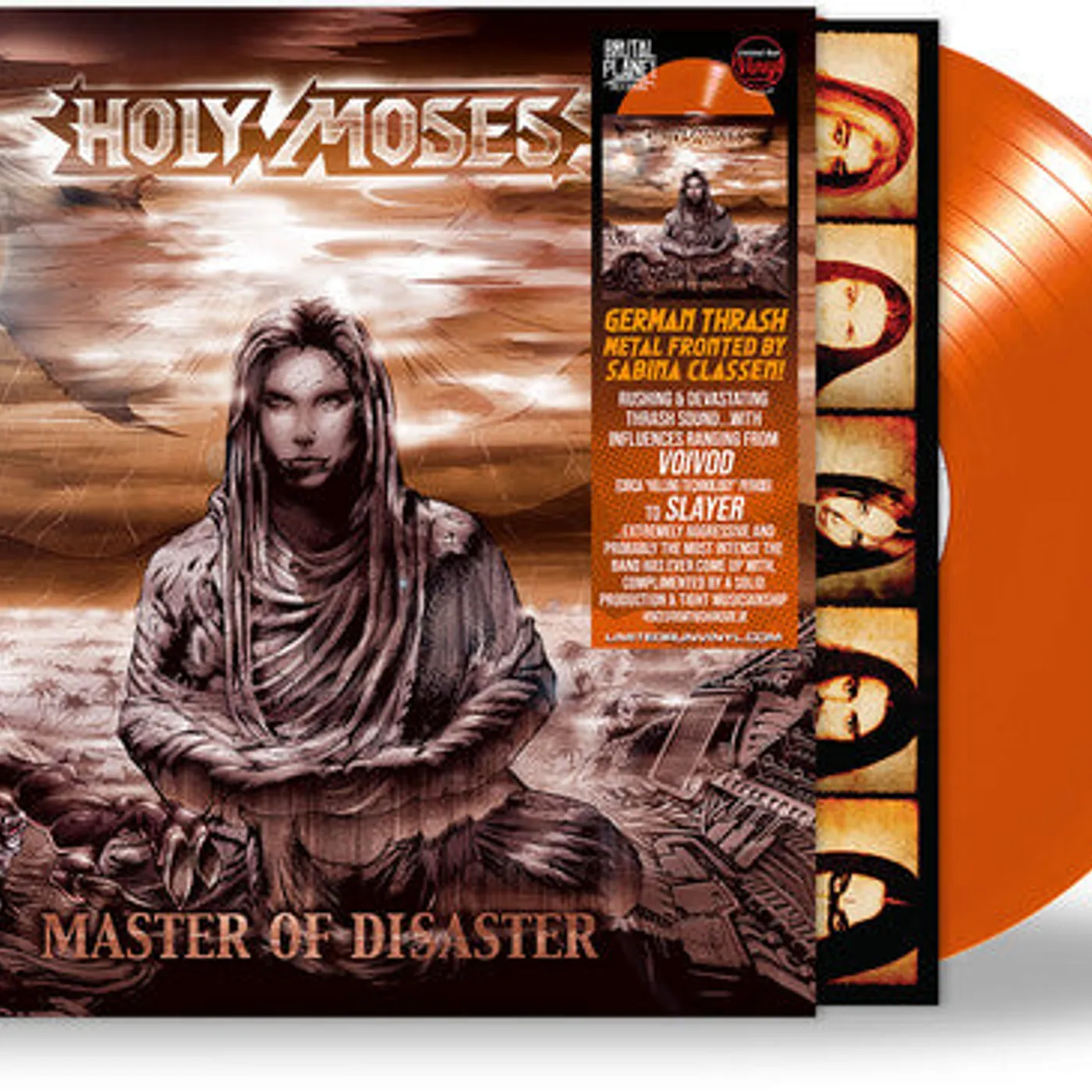 Holy Moses LP Vinyl - Master Of Disaster - Orange (Coloured Vinyl) (Ep) (Ltd)