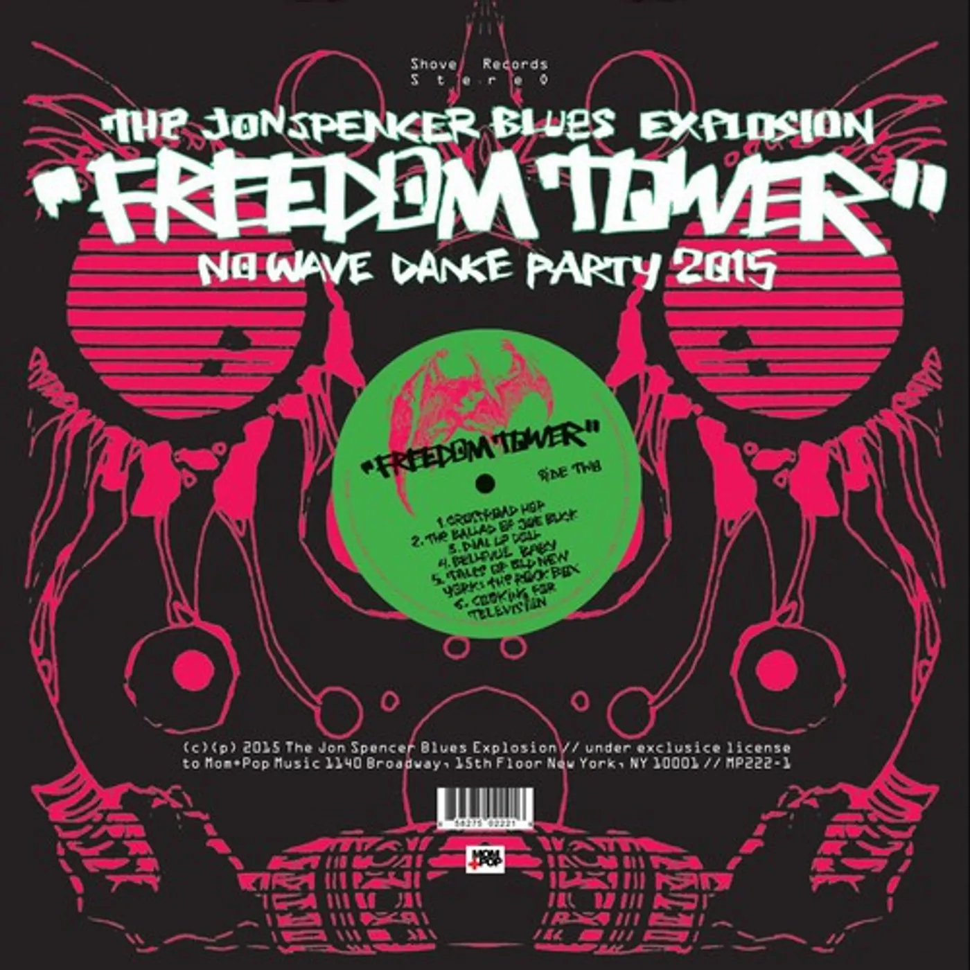 The Jon Spencer Blues Explosion LP Vinyl - Freedom Tower: No Wave Dance Party 2015 (Coloured Vinyl)