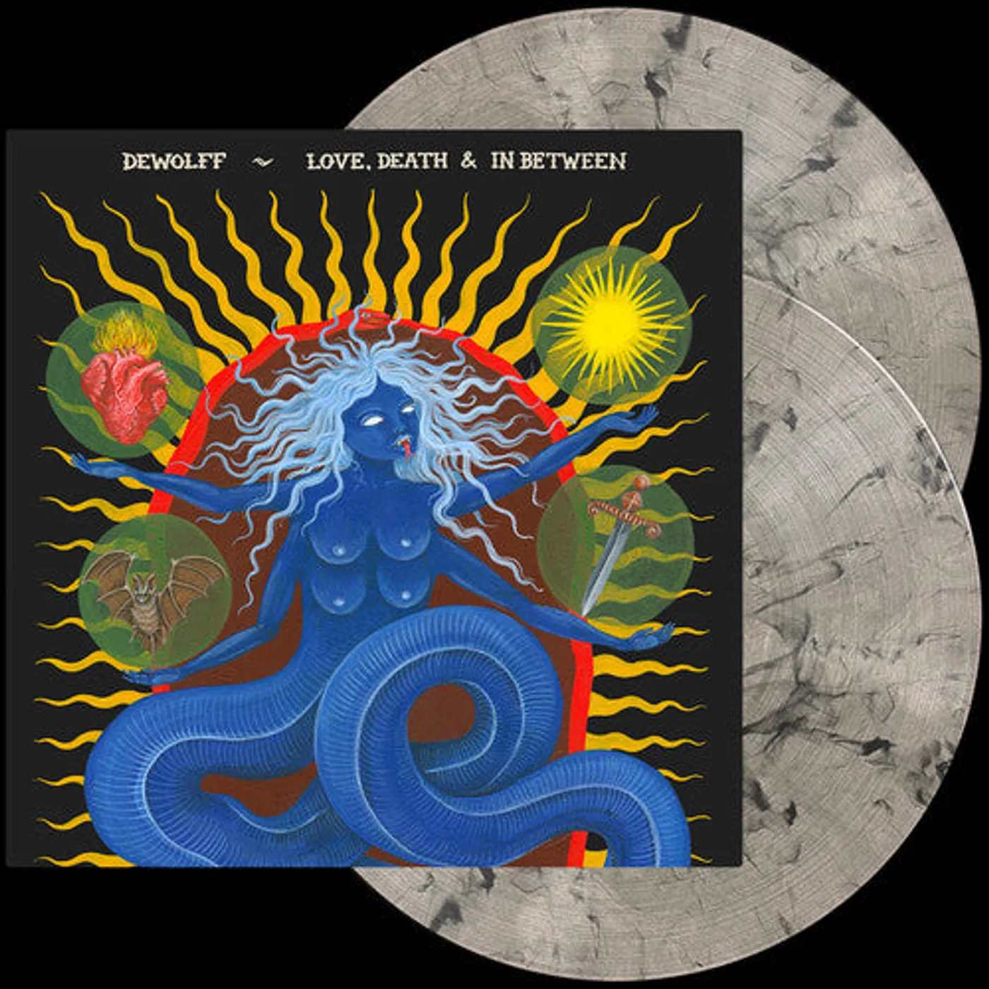 Dewolff LP Vinyl - Love Death & In Between - Black White+Black Marble