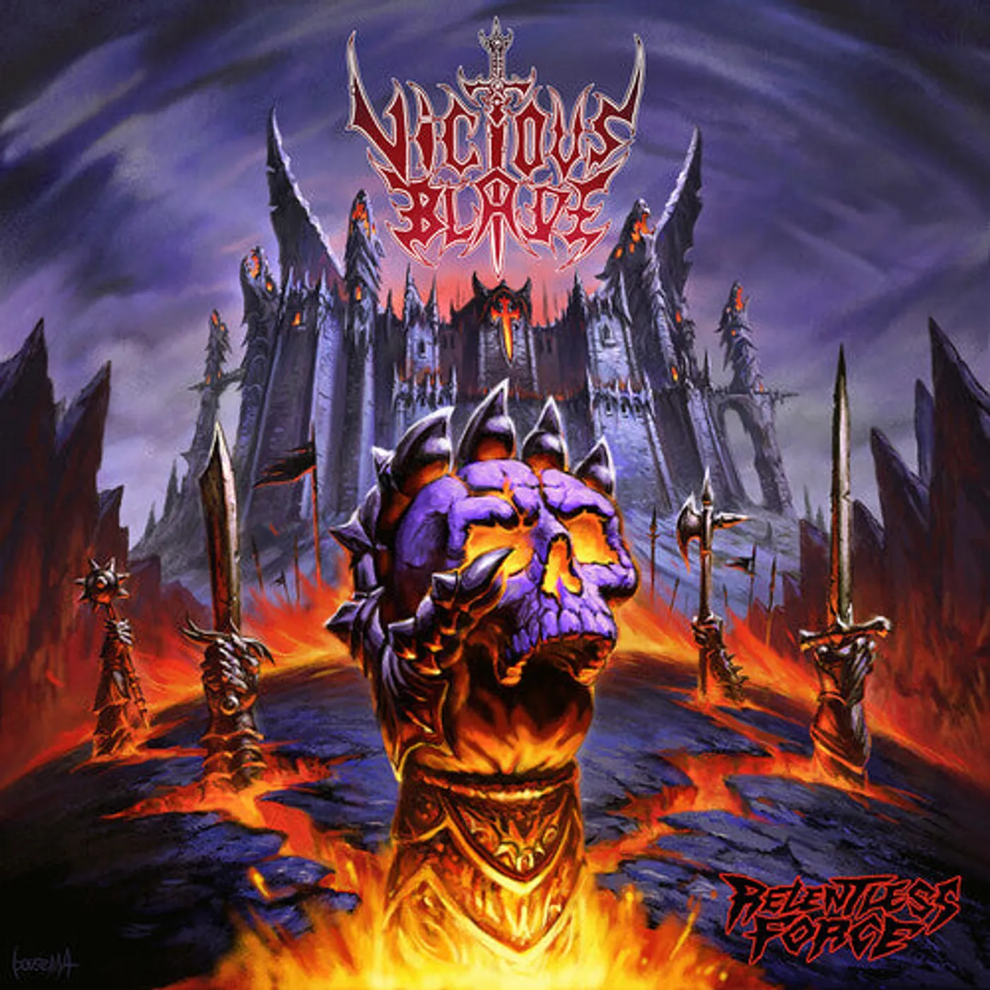 Vicious Blade LP Vinyl - Relentless Force (Coloured Vinyl) (Purp)