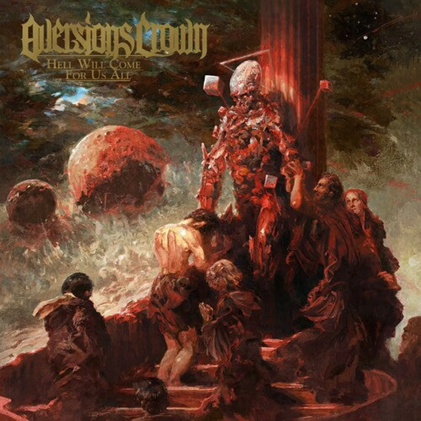 Aversions Crown LP Vinyl - Hell Will Come For Us All (Blk) (Red)