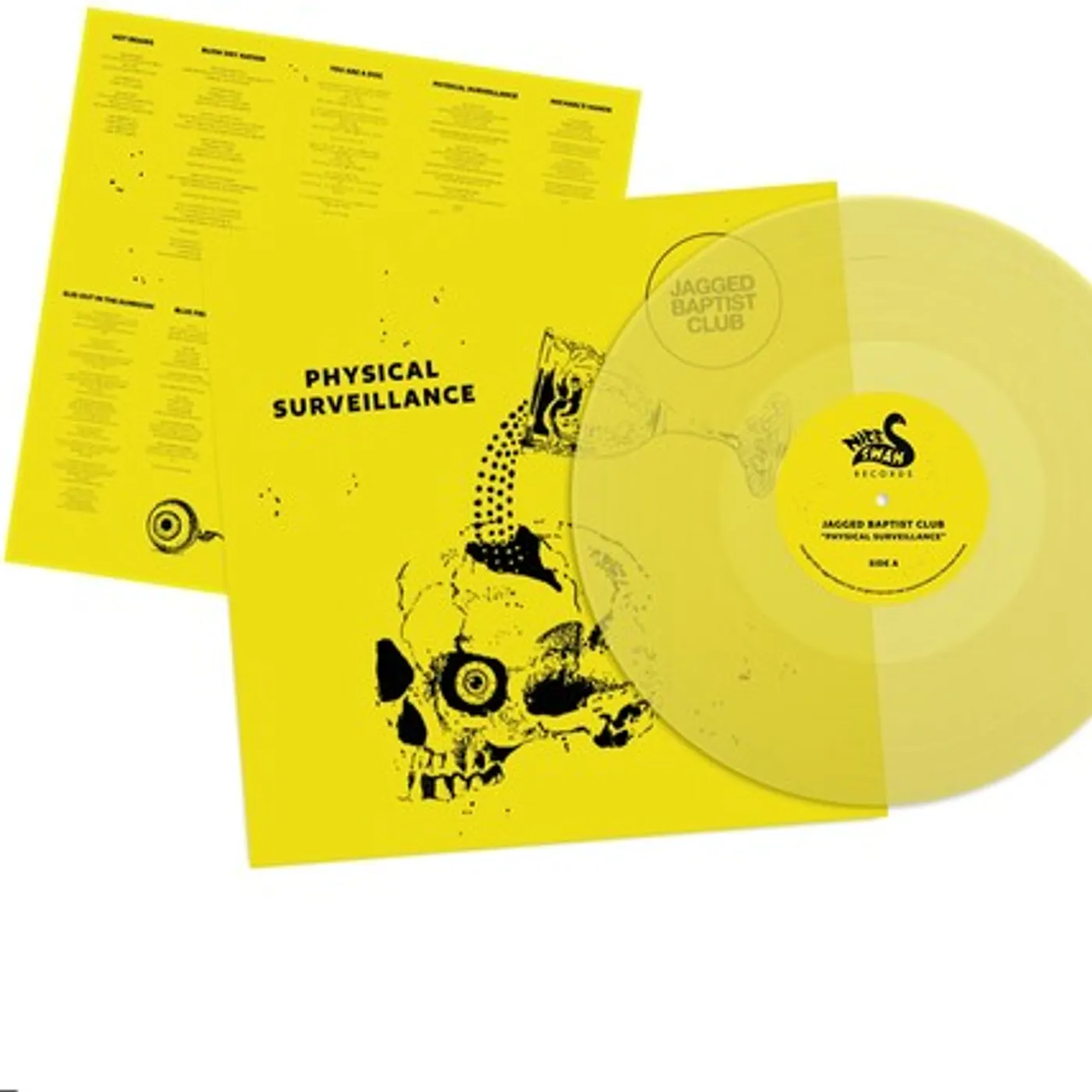Jagged Baptist Club LP Vinyl - Physical Surveillance - Transparent Yellow (Coloured Vinyl)