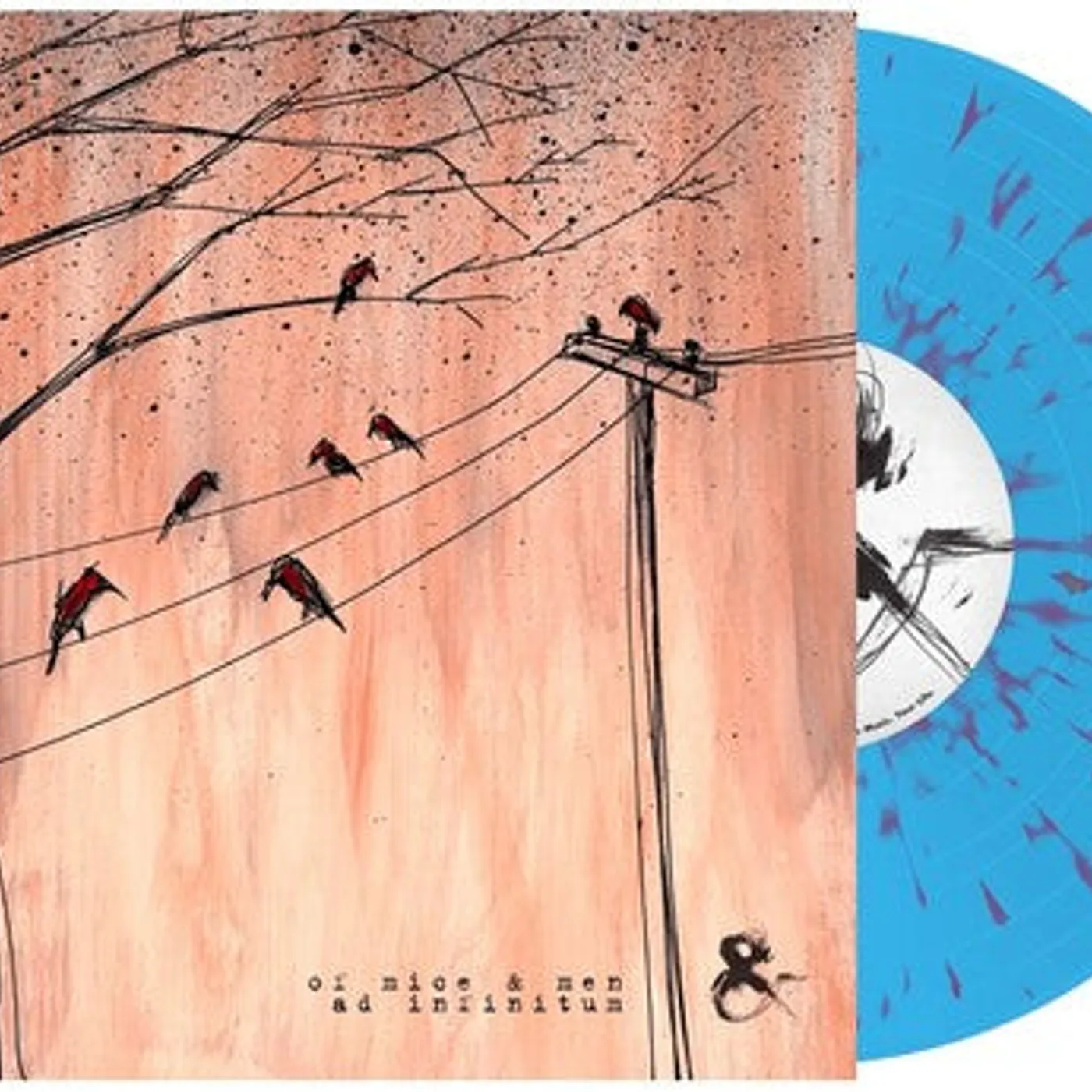 Of Mice & Men LP Vinyl - Ad Infinitum - Cyan / Grimace Purple Splatter