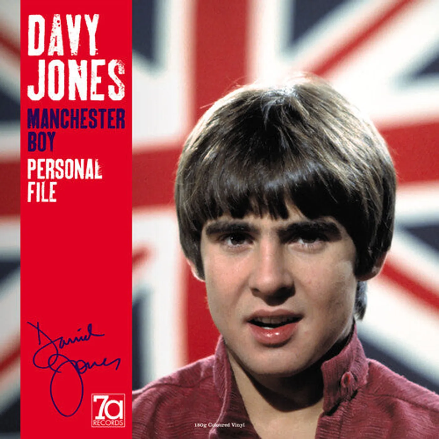 Davy Jones LP Vinyl - Manchester Boy: Personal File (Blk) (Coloured Vinyl) (Ogv)