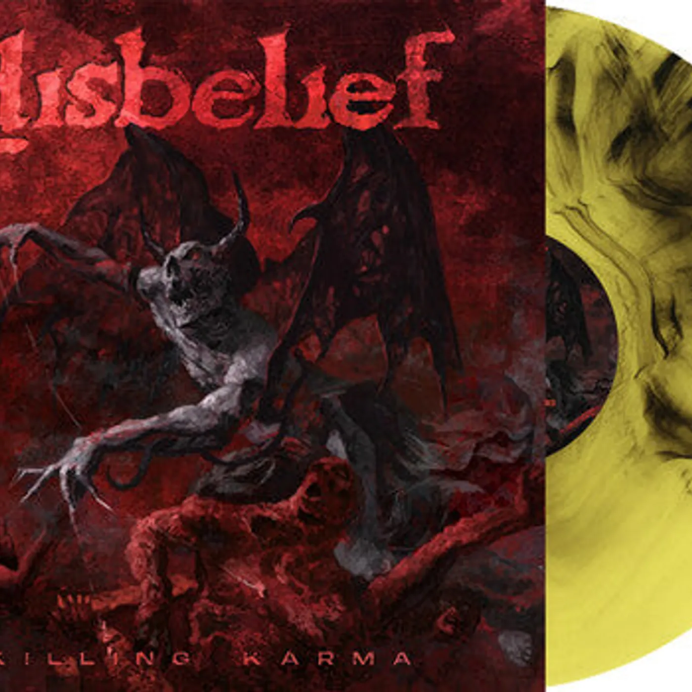 Disbelief LP Vinyl - Killing Karma (Blk) (Coloured Vinyl) (Ylw)