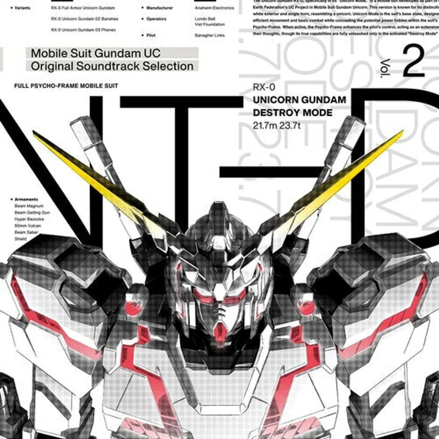 Gundam (Jpn) LP Vinyl - Unicorn - Selection Vol 2 - Original Soundtrack (Jpn)