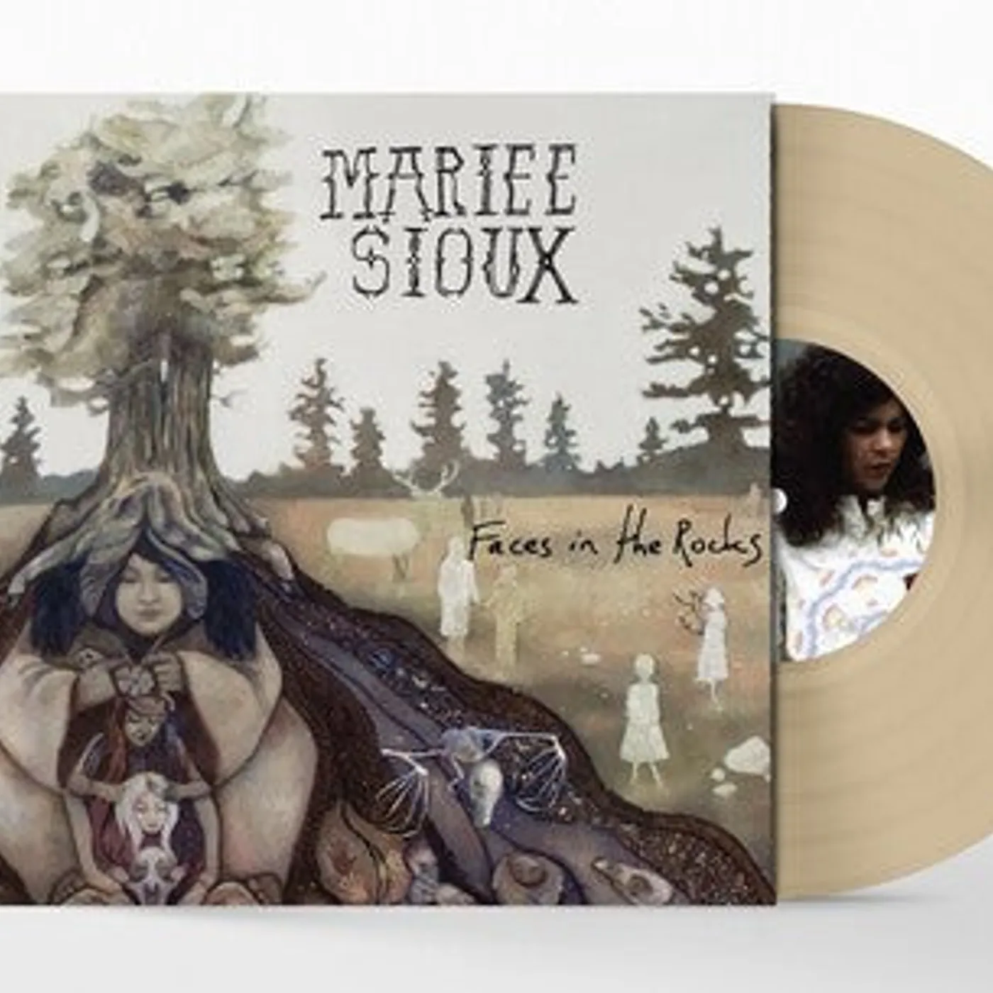 Mariee Sioux LP Vinyl - Faces In The Rocks - Bone (Coloured Vinyl)