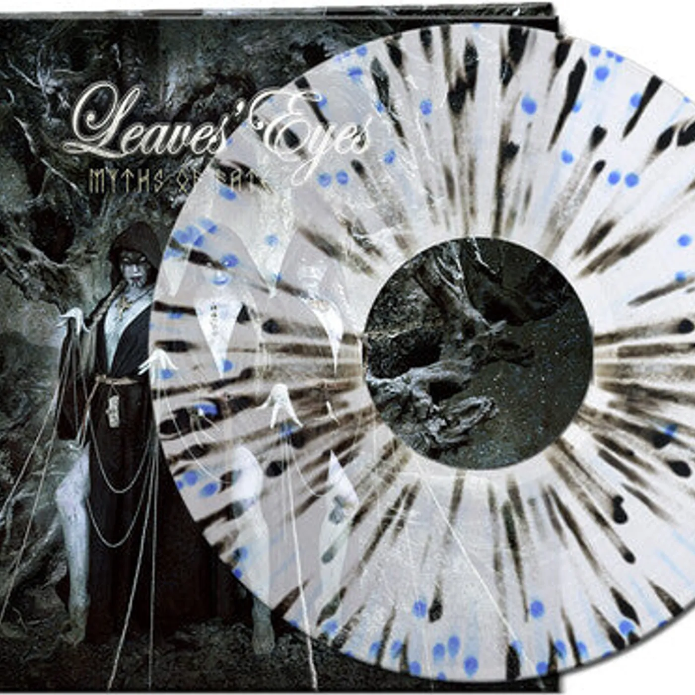 Leaves' Eyes LP Vinyl - Myths Of Fate - Blue/Black Splatter (Blk) (Blue)