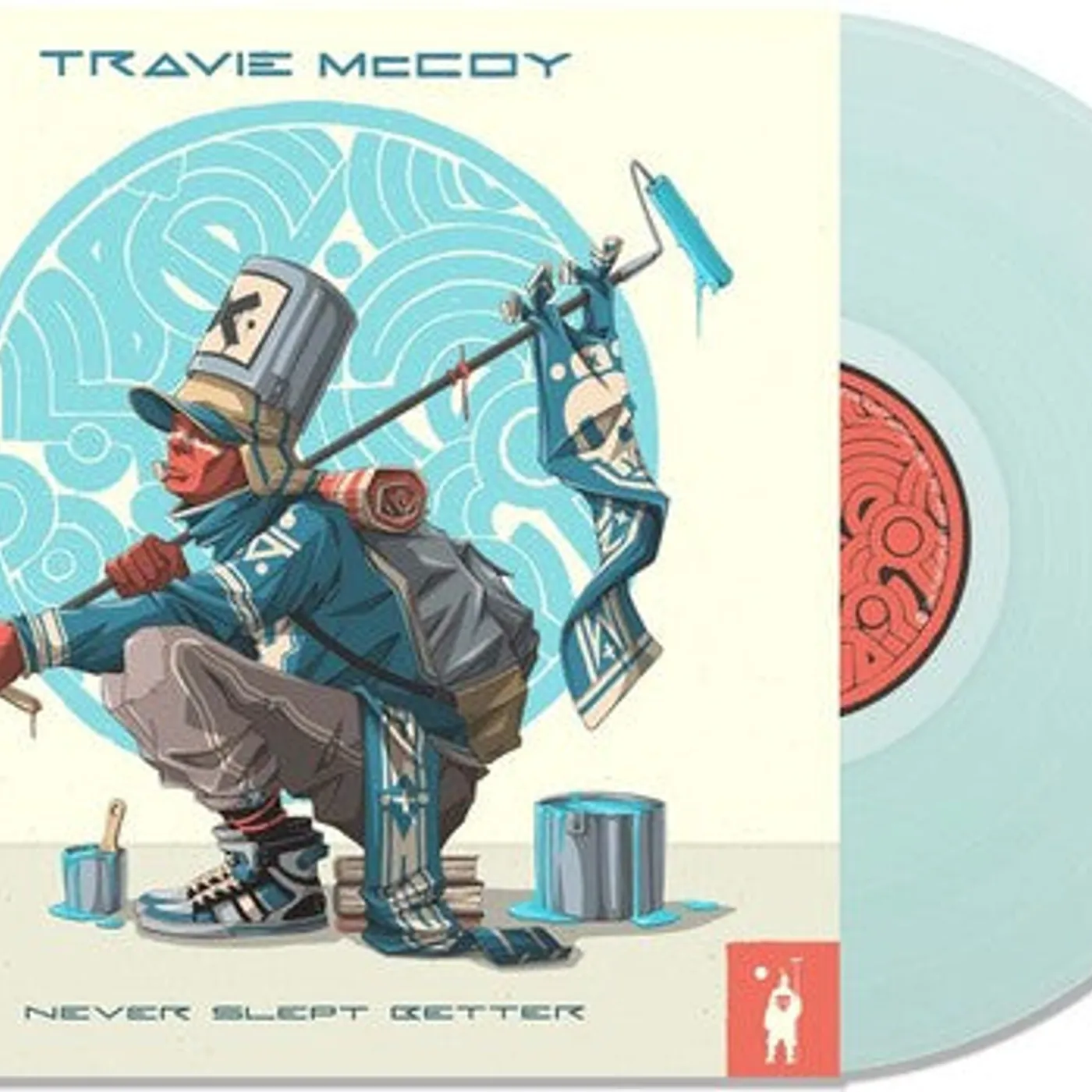 Travie Mccoy LP Vinyl - Never Slept Better - Electric Blue (Blue) (Coloured Vinyl)