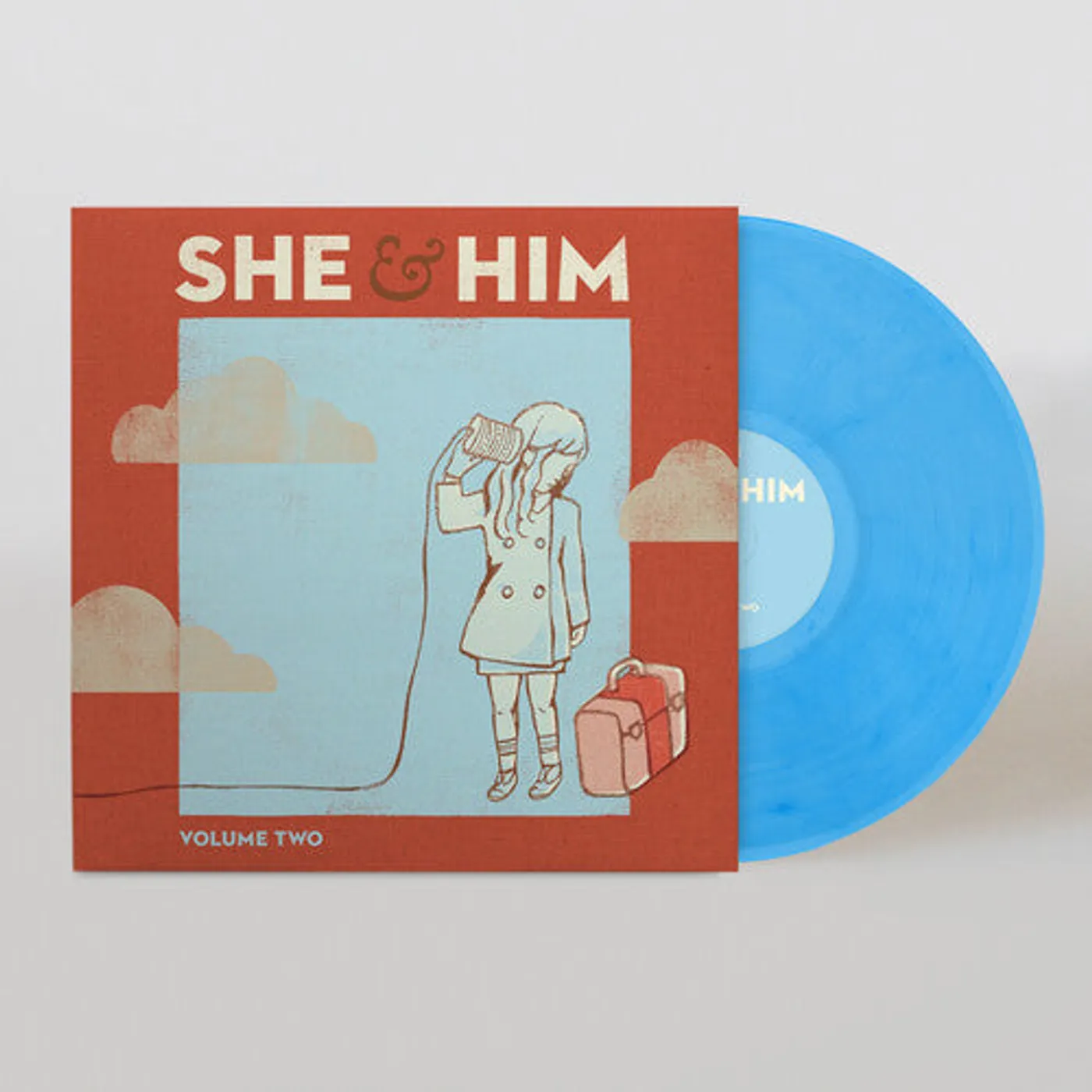 She & Him LP Vinyl - Volume Two - Sky Blue (Blue) (Coloured Vinyl)