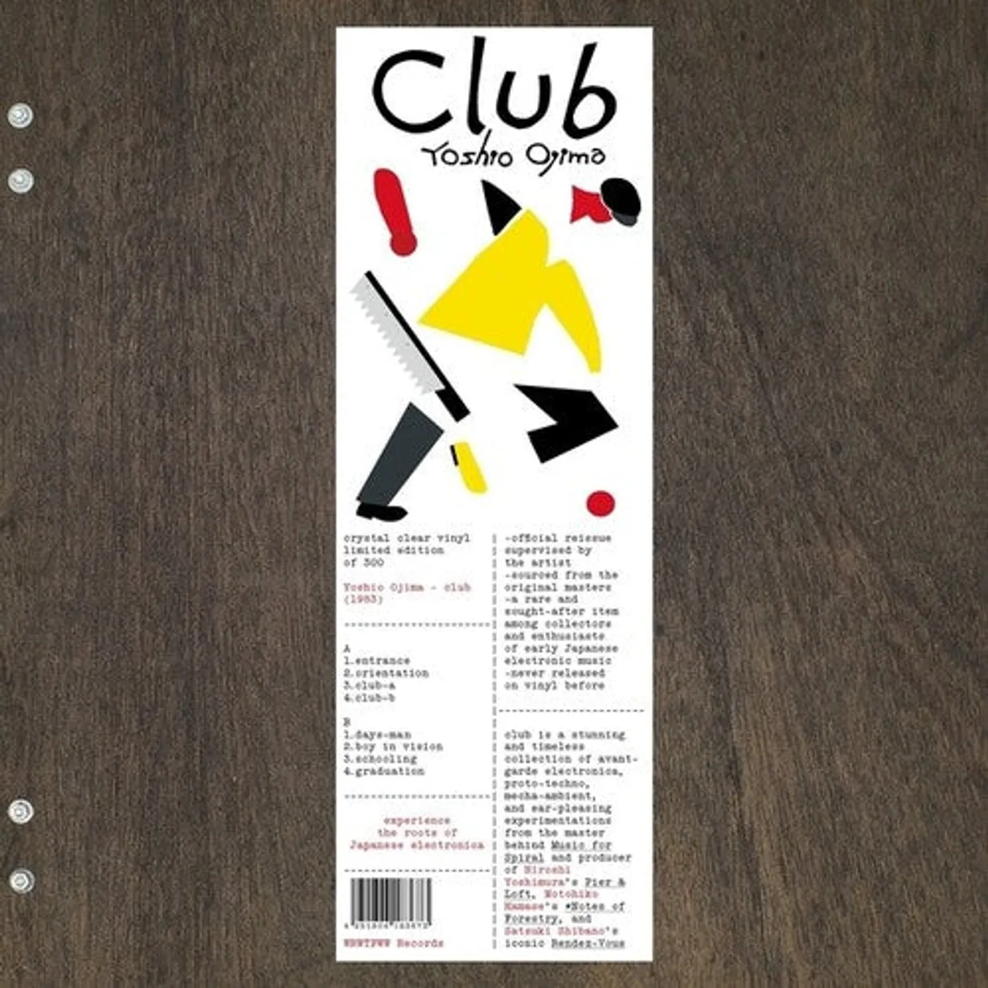 Yoshio Ojima LP Vinyl - Club (Cvnl)