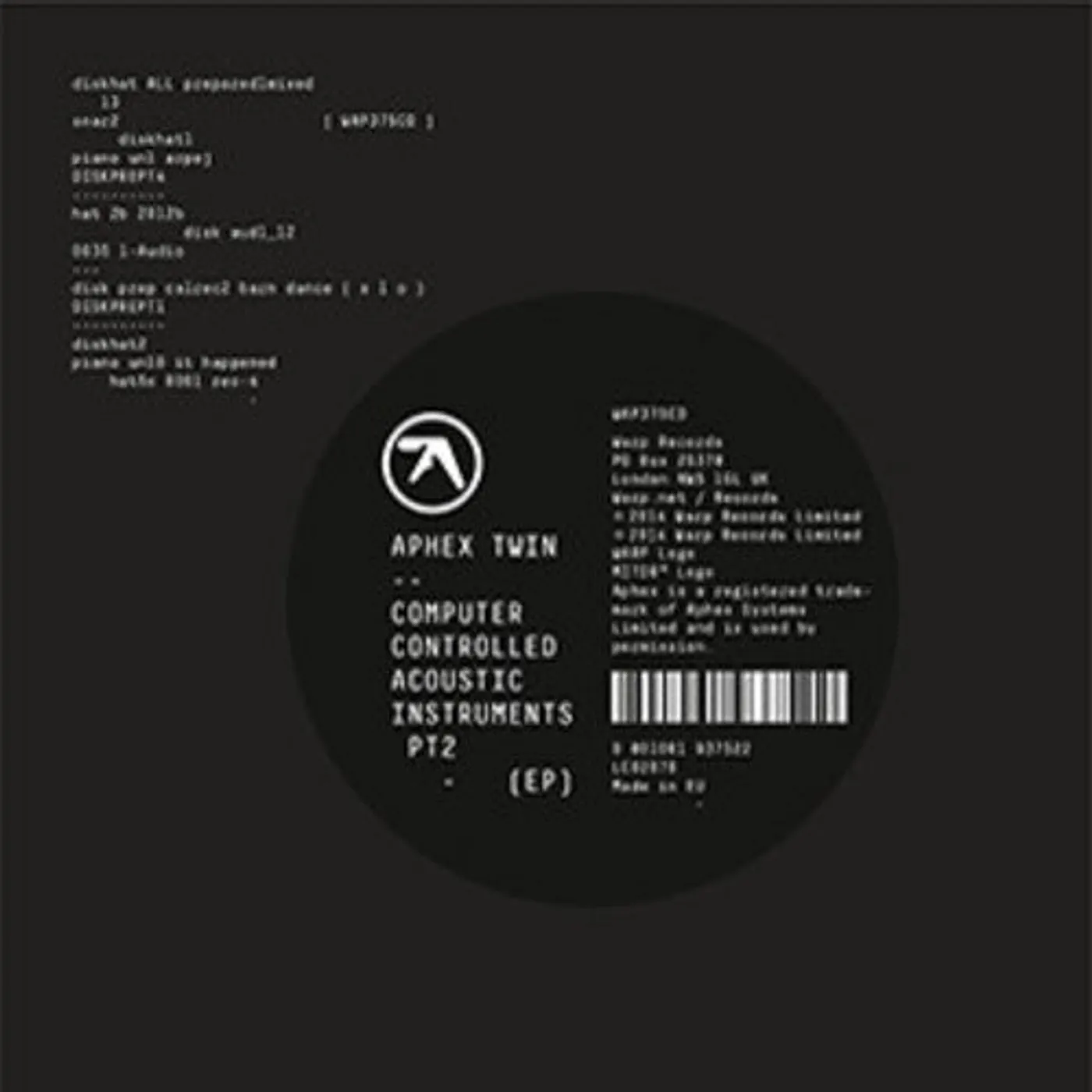 Aphex Twin LP Vinyl - Computer Controlled Acoustic Instruments Pt 2 (Ep)