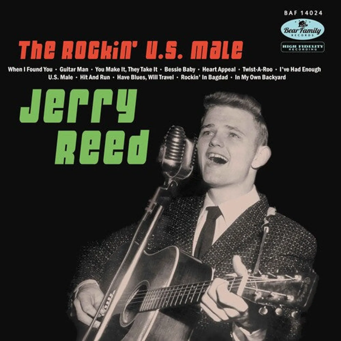 Jerry Reed LP Vinyl - Rockin' U.S. Male (10In) (Bonus Cd) (Wb) (Pcrd)