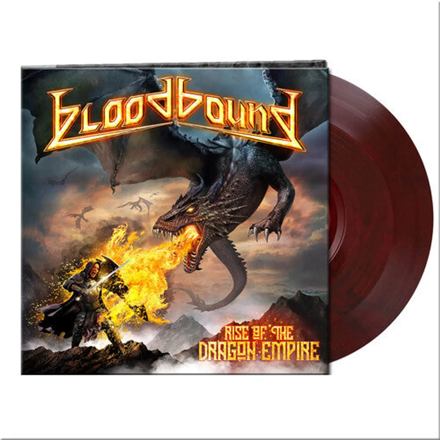 Bloodbound LP Vinyl - Rise Of The Dragon Empire - Red/Black Marbled
