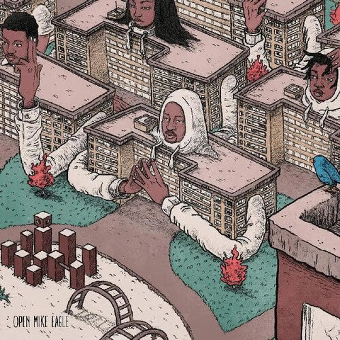 Open Mike Eagle LP Vinyl - Brick Body Kids Still Daydream (Coloured Vinyl) (Crem) (Red)