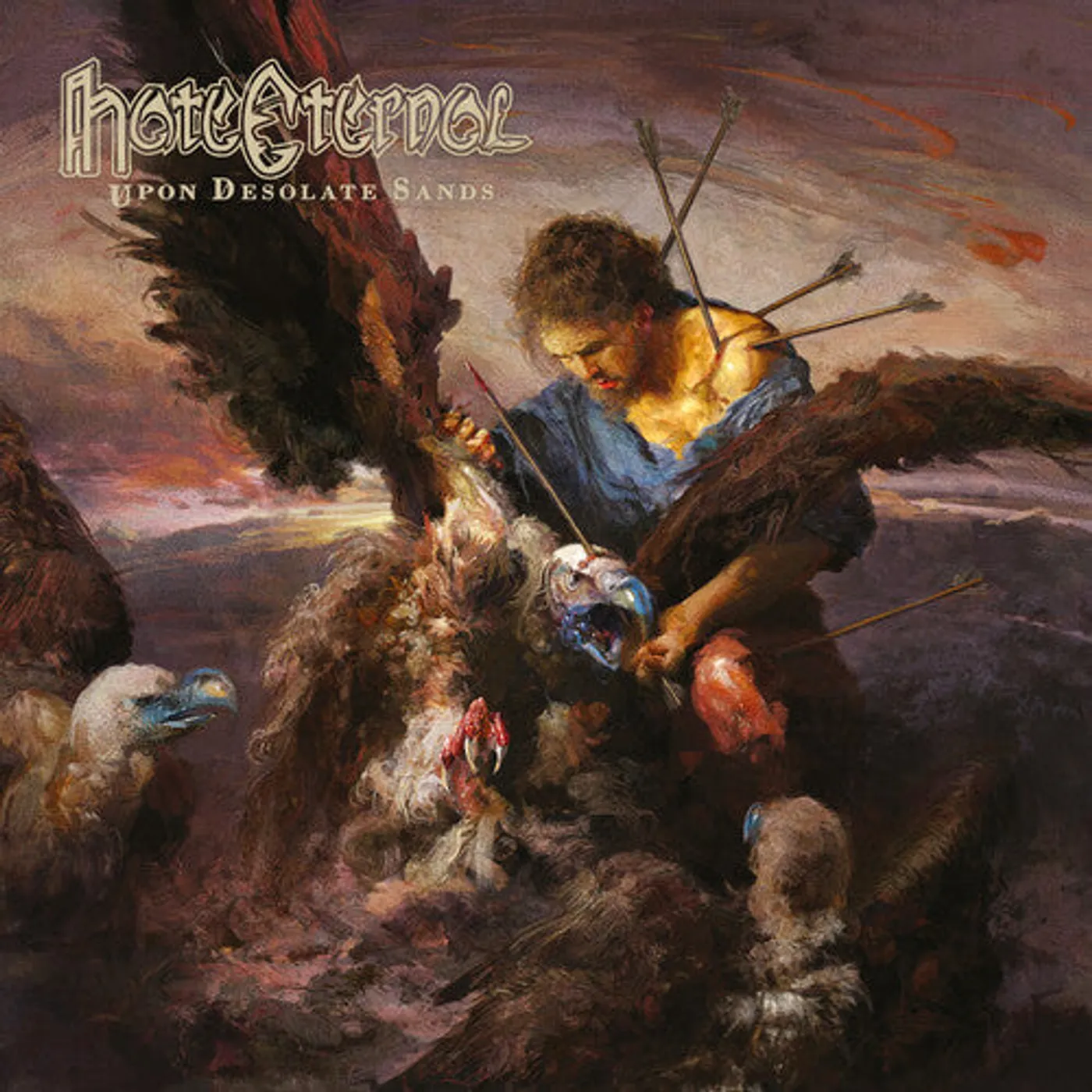 Hate Eternal LP Vinyl - Upon Desolate Sands (Blue) (Coloured Vinyl) (Gate Fold) (Ltd)
