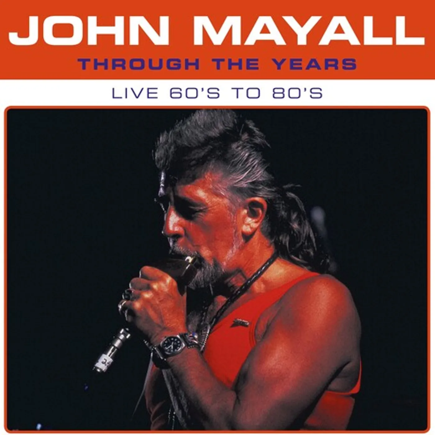 John Mayall LP Vinyl - Through The Years Live 60'S To 80'S (Blue) (Coloured Vinyl)