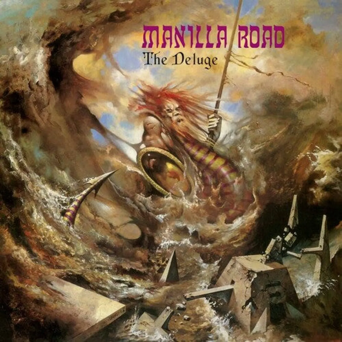 Manilla Road LP Vinyl - Deluge - Orange/Blue (Blue) (Coloured Vinyl) (Org)