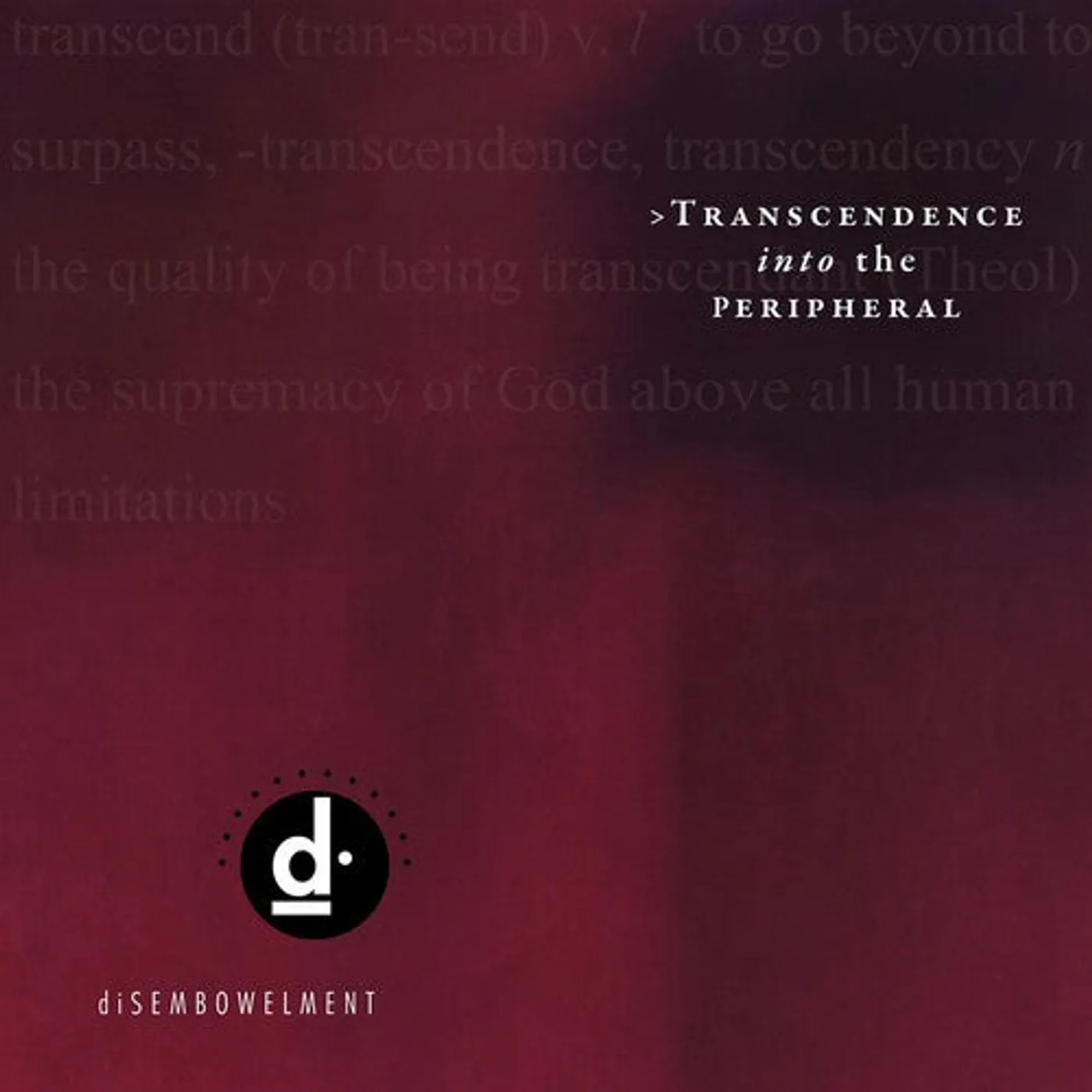 Disembowelment LP Vinyl - Transcendence Into The Peripheral (Blk) (Coloured Vinyl)