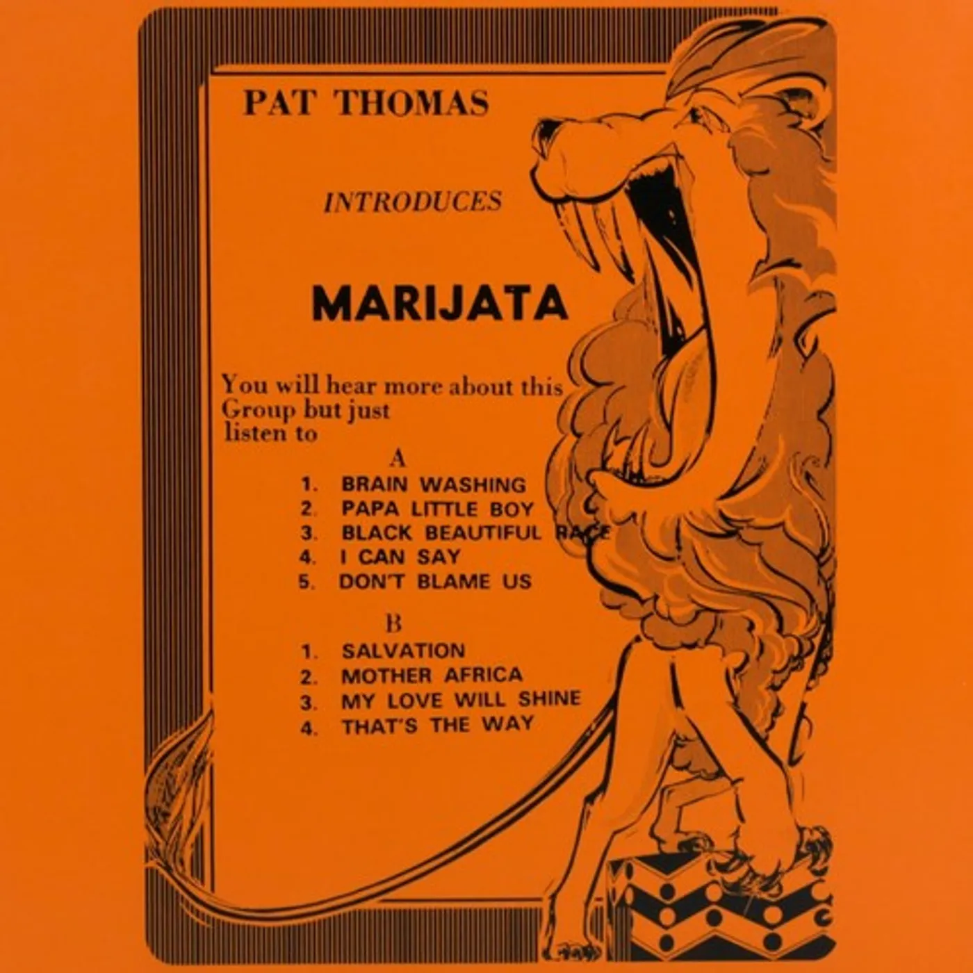Pat Thomas LP Vinyl - Introduces Marijata