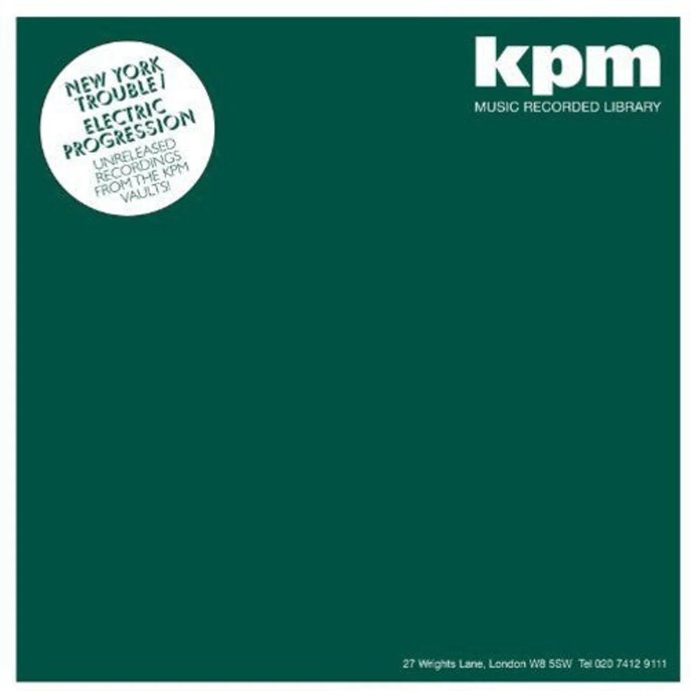 Kpm LP Vinyl - New York Trouble/Electric Progression
