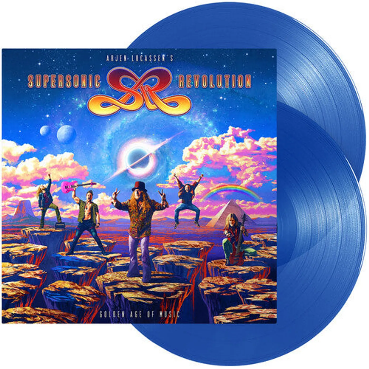 Arjen Lucassen's Supersonic Revolution LP Vinyl - Golden Age Of Music - Transparent Blue (Blue)