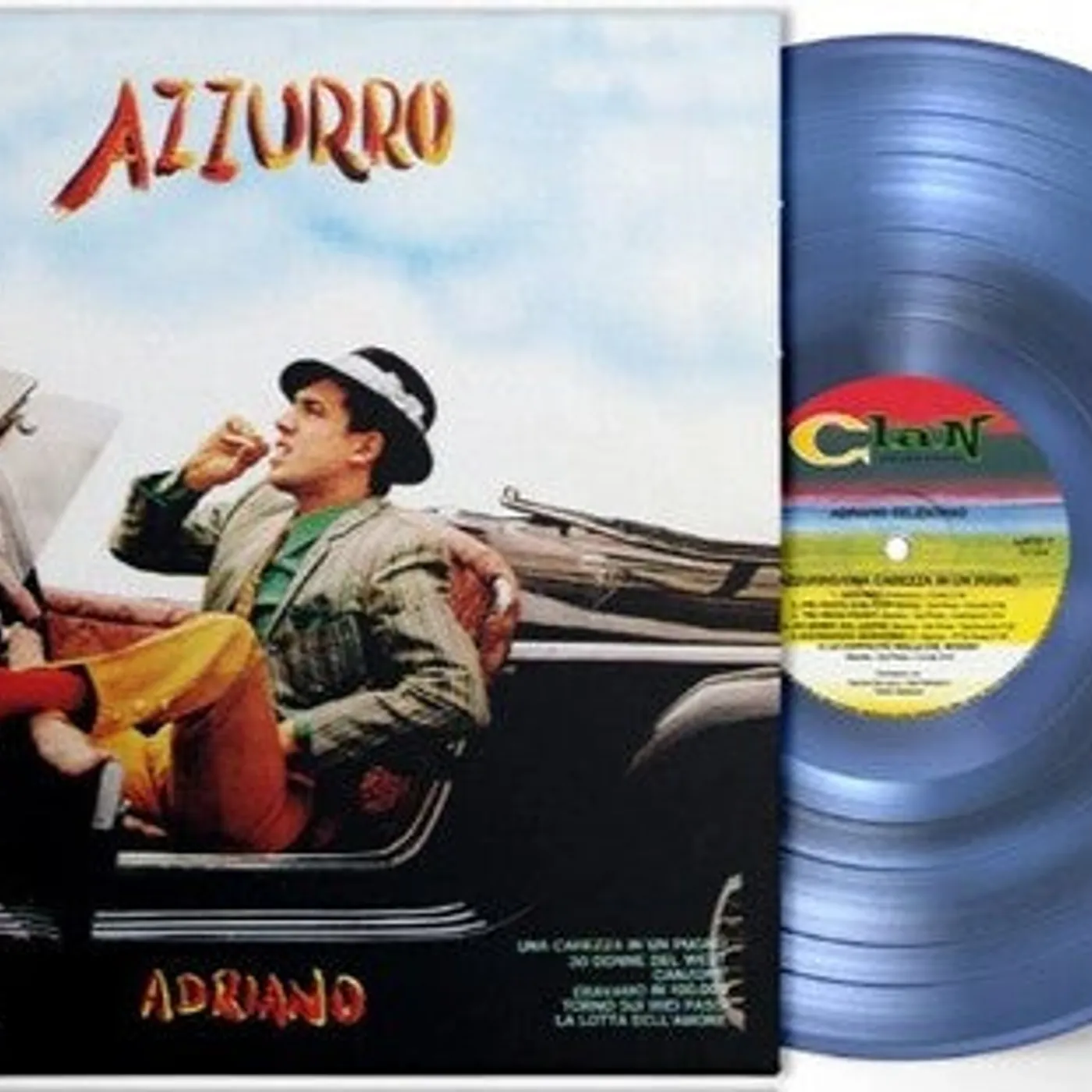 Adriano Celentano LP Vinyl - Azzurro (Blue) (Coloured Vinyl) (Ogv) (Numb) (Ecov) (Ita)