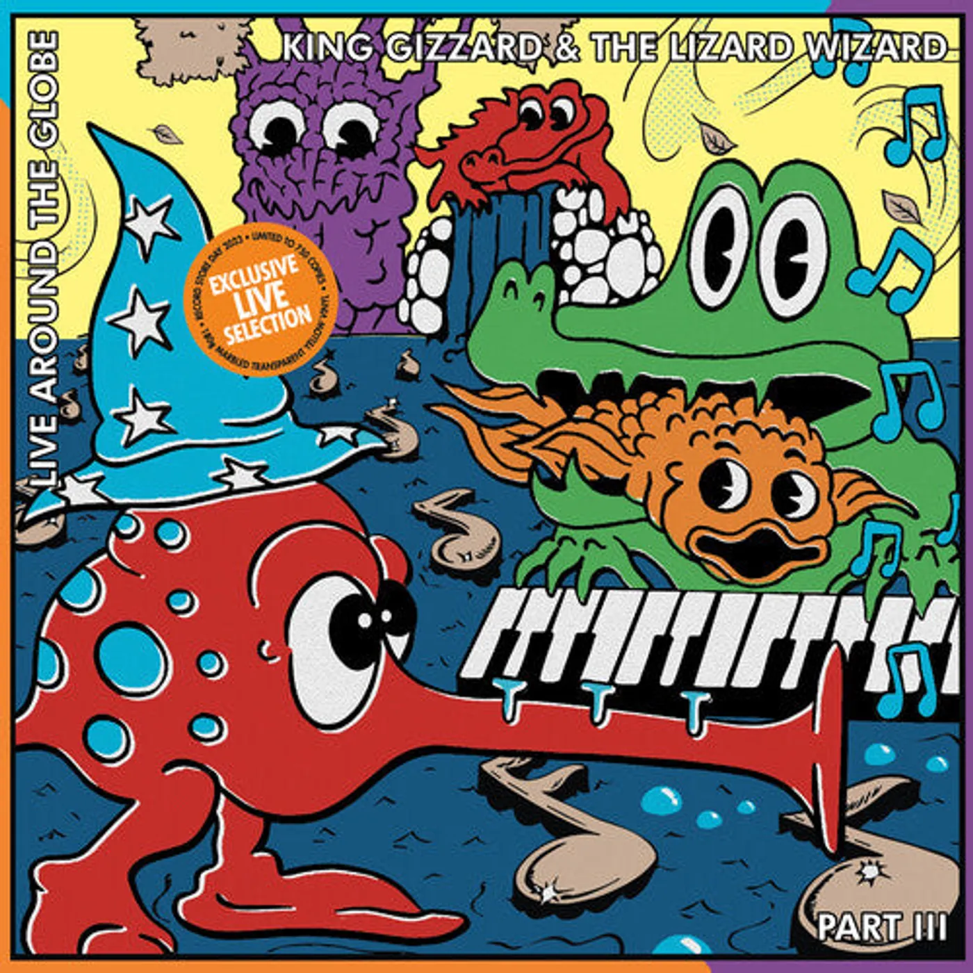 King Gizzard & The Lizard Wizard LP Vinyl - Live Around The Globe: Part Iii