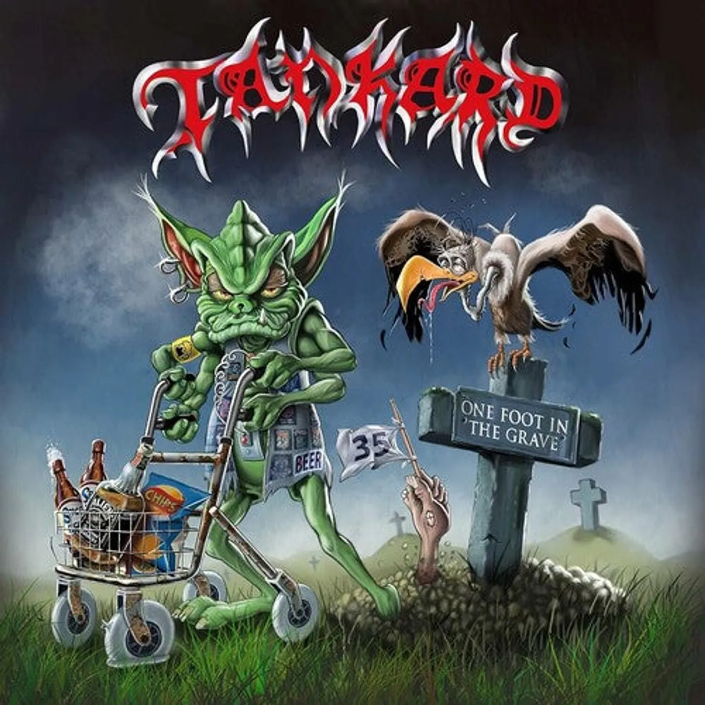 Tankard LP Vinyl - One Foot In The Grave - Black/Red/White (Blk)