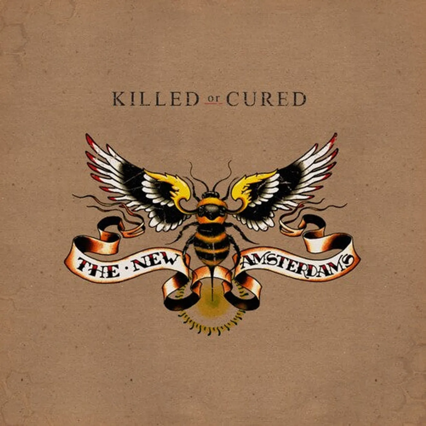 The New Amsterdams LP Vinyl - Killed Or Cured - Brown & White (Brwn) (Coloured Vinyl)