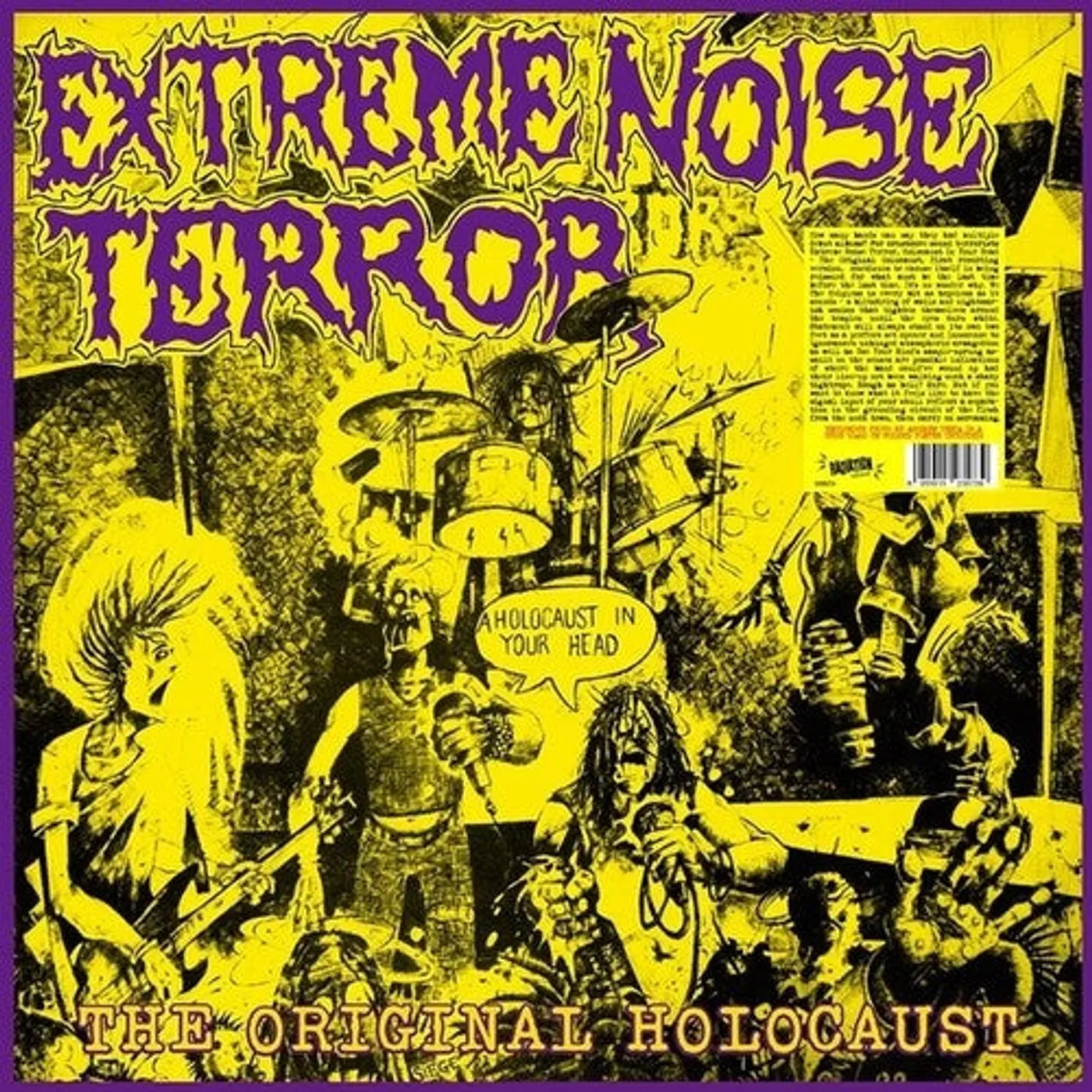 Extreme Noise Terror LP Vinyl - Holocaust In Your Head: The Original Holocaust