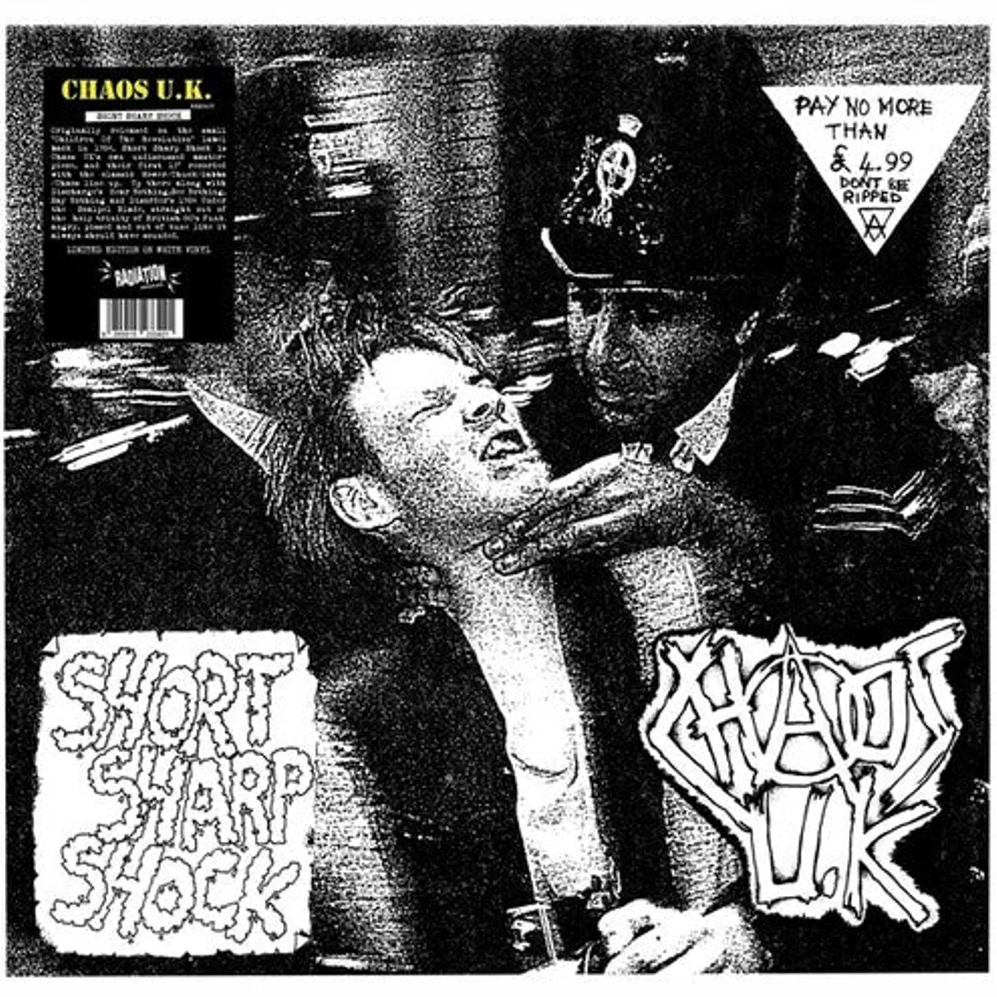 Chaos UK LP Vinyl - Short Sharp Shock (Coloured Vinyl) (Wht)