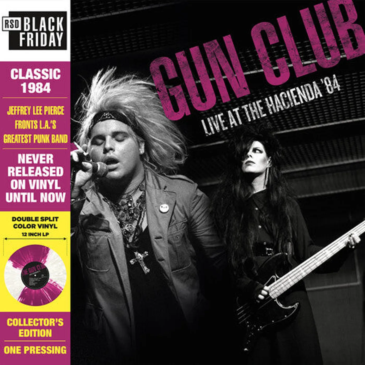 The Gun Club LP Vinyl - Live At The Hacienda '84 (Coloured Vinyl) (Purp) (Wht)