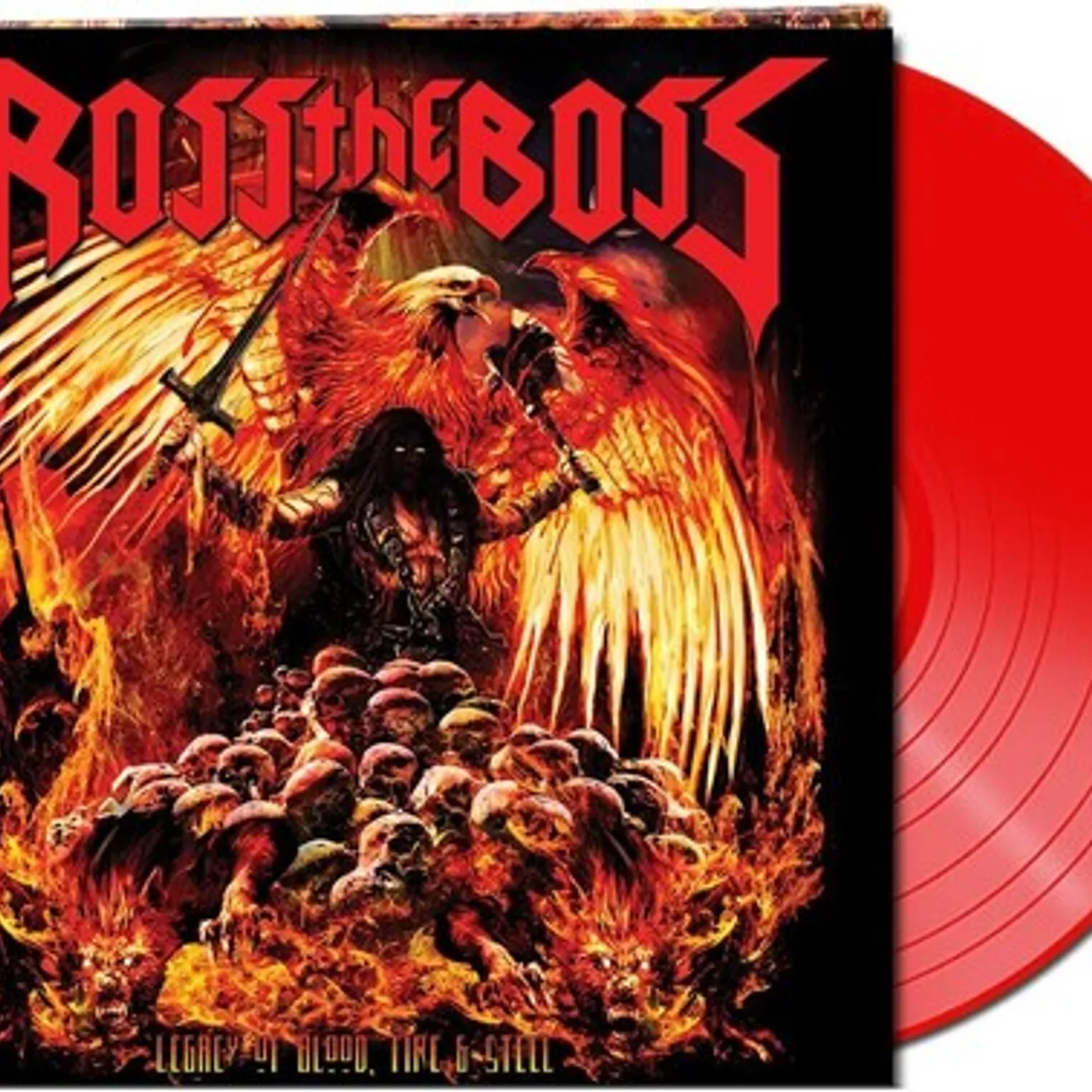 Ross The Boss LP Vinyl - Legacy Of Blood Fire & Steel - Red (Coloured Vinyl) (Ltd)