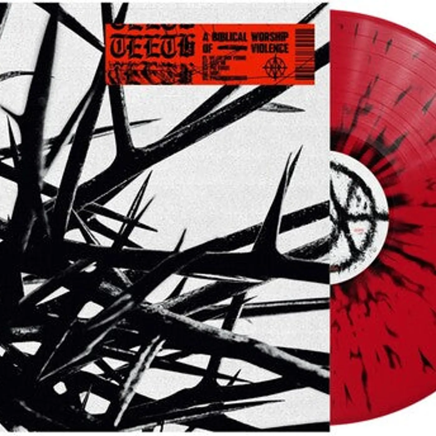 The Teeth LP Vinyl - Biblical Worship Of Violence - Red & Black (Blk)