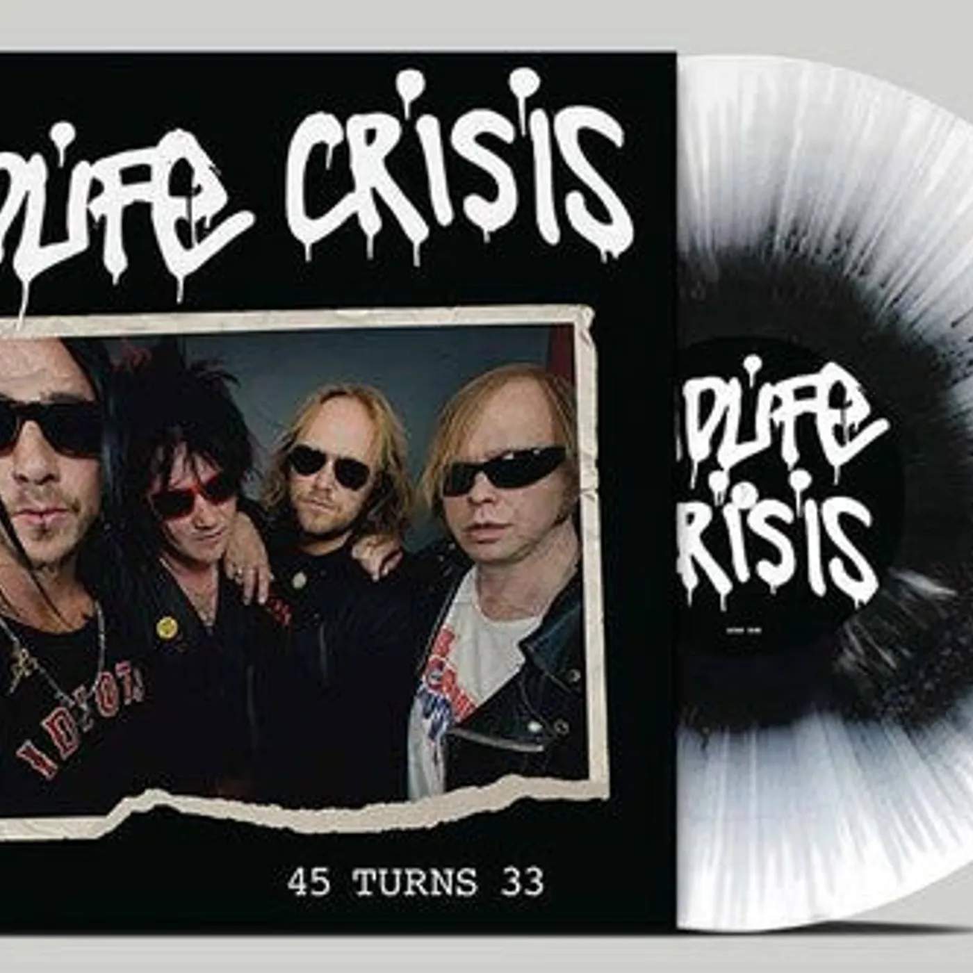 Midlife Crisis LP Vinyl - 45 Turns 33 - Black/White Splatter (Blk) (Coloured Vinyl)