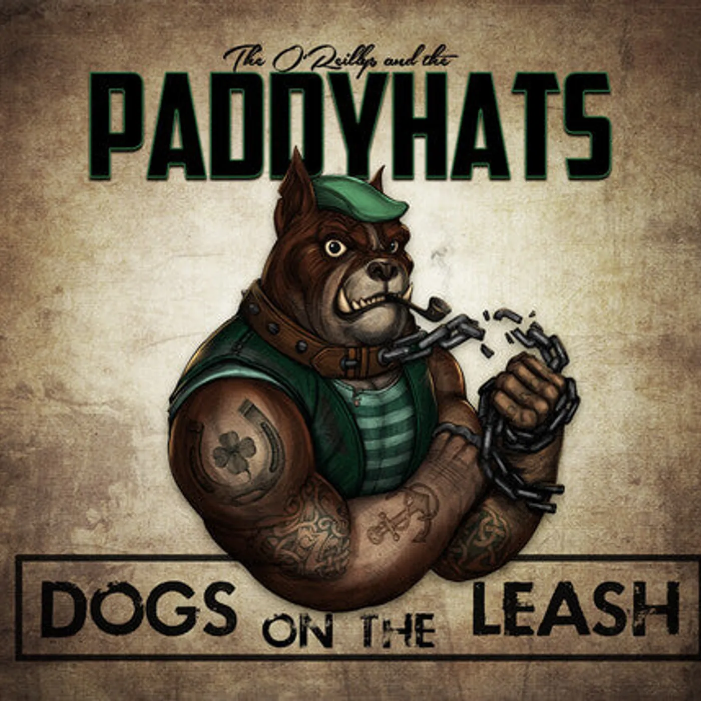The O'Reillys and the Paddyhats LP Vinyl - Dogs On The Leash (Mint Green & Orange Splatter)